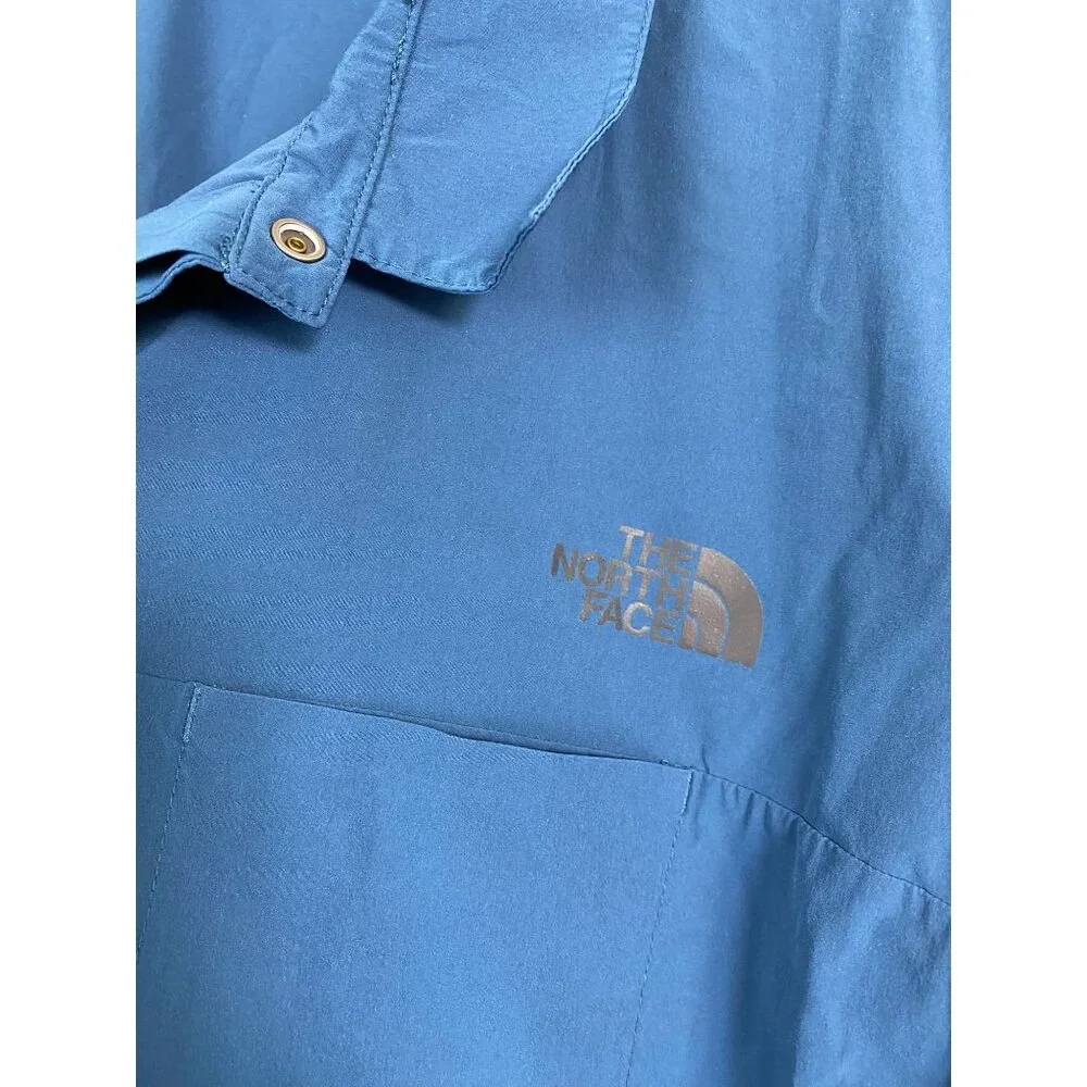 The North Face Nylon Blend‎ Short sleeve Shirt Men Size XXL Blue Outdoor Fishing